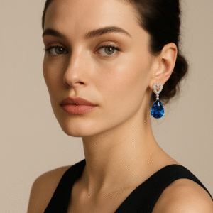 Blue Sapphire Drop Earrings