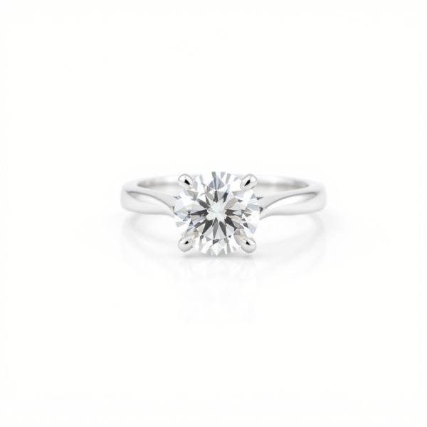 Classic Gold Solitaire Diamond Ring - Image 3
