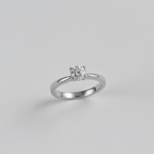 Classic Gold Solitaire Diamond Ring