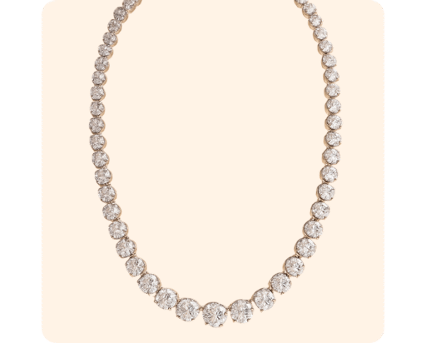 Elegant Diamond Tennis Necklace - Image 3