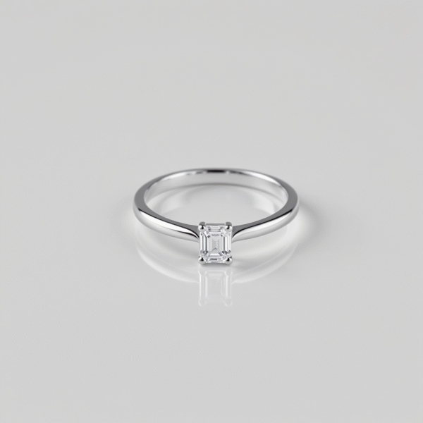 Kriva Emerald-Cut Solitaire Bezel Ring - Image 2